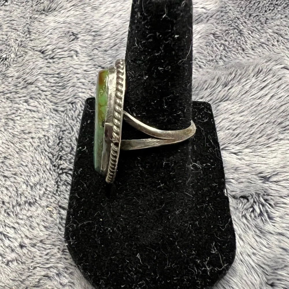 Vintage Native American Sterling Silver Turquoise Ring Size 5